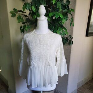 Molly Bracken Sheer Textured Blouse